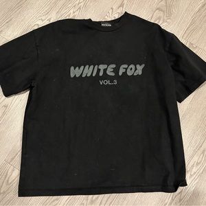 White Fox black shirt